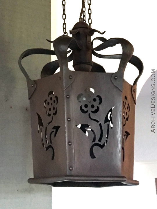 Near-replica Spanish Revival lanterns.