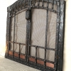 Fire place screen in hammered steel with copper panels